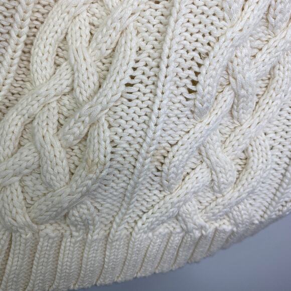 Calvin Klein Cream Shawl Collar Knit Long Sleeve Sweater Women's Size X-Large XL - Picture 9 of 10